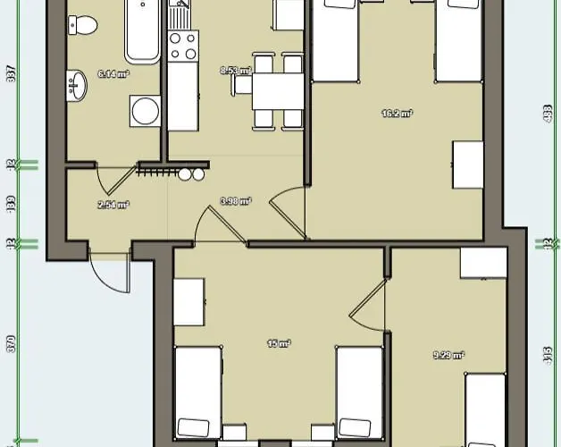 Apartmán 5 Bett Monteurwohnungen In *